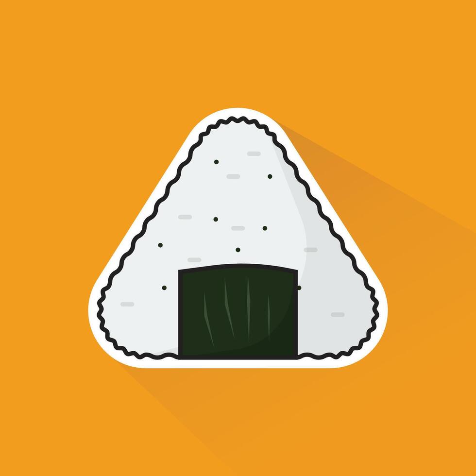Illustration of Onigiri in Flat Design vector