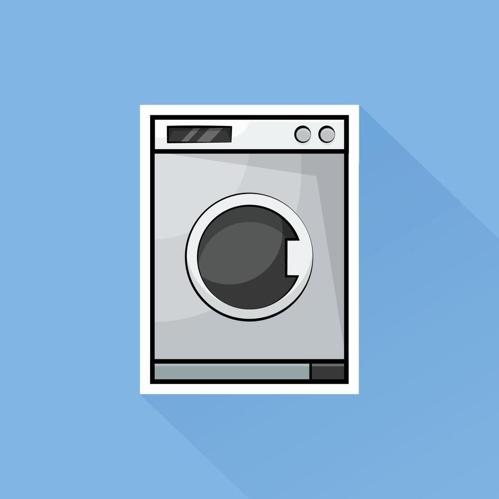 Illustration of Washing Machine in Flat Design vector