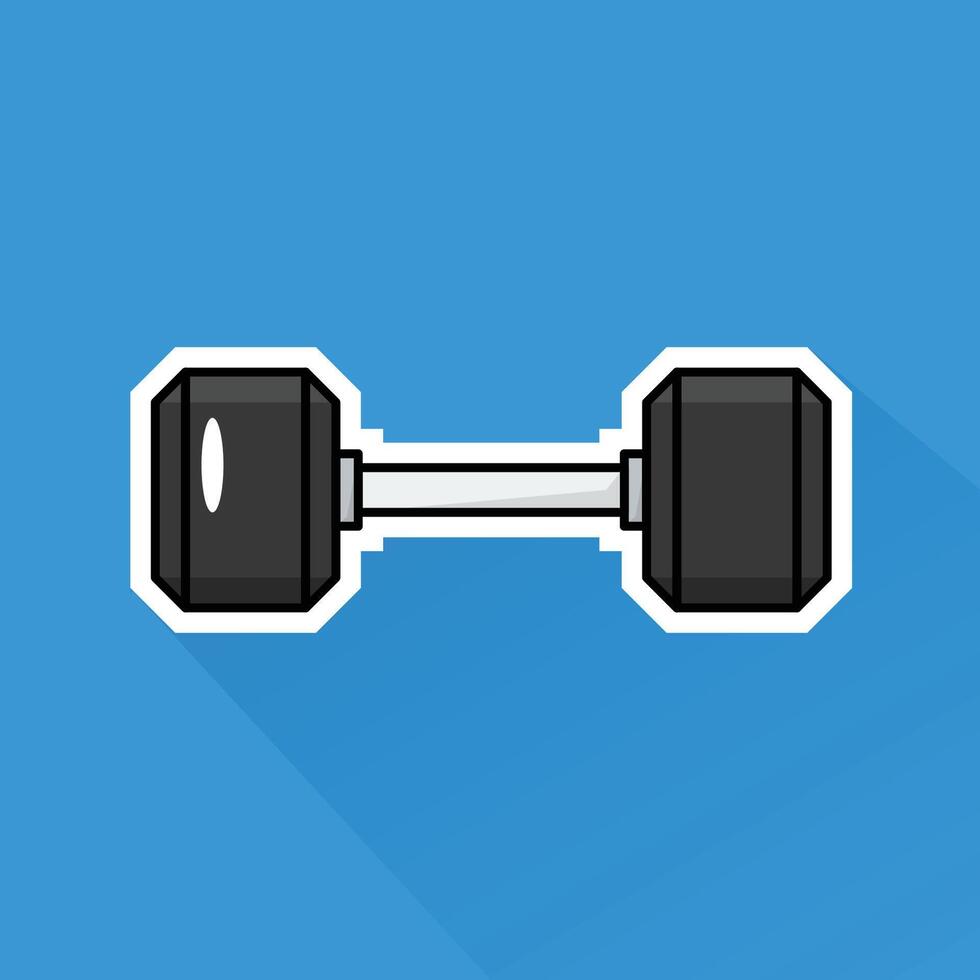Illustration of Dumbbell in Flat Design vector