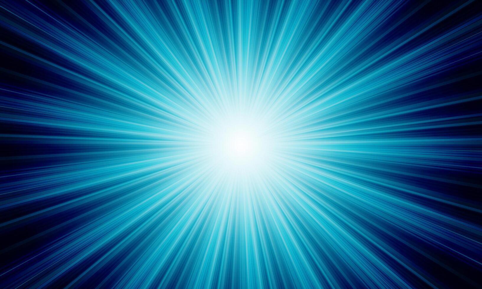 light blue burst pattern bright background. Radial sunshine. vector