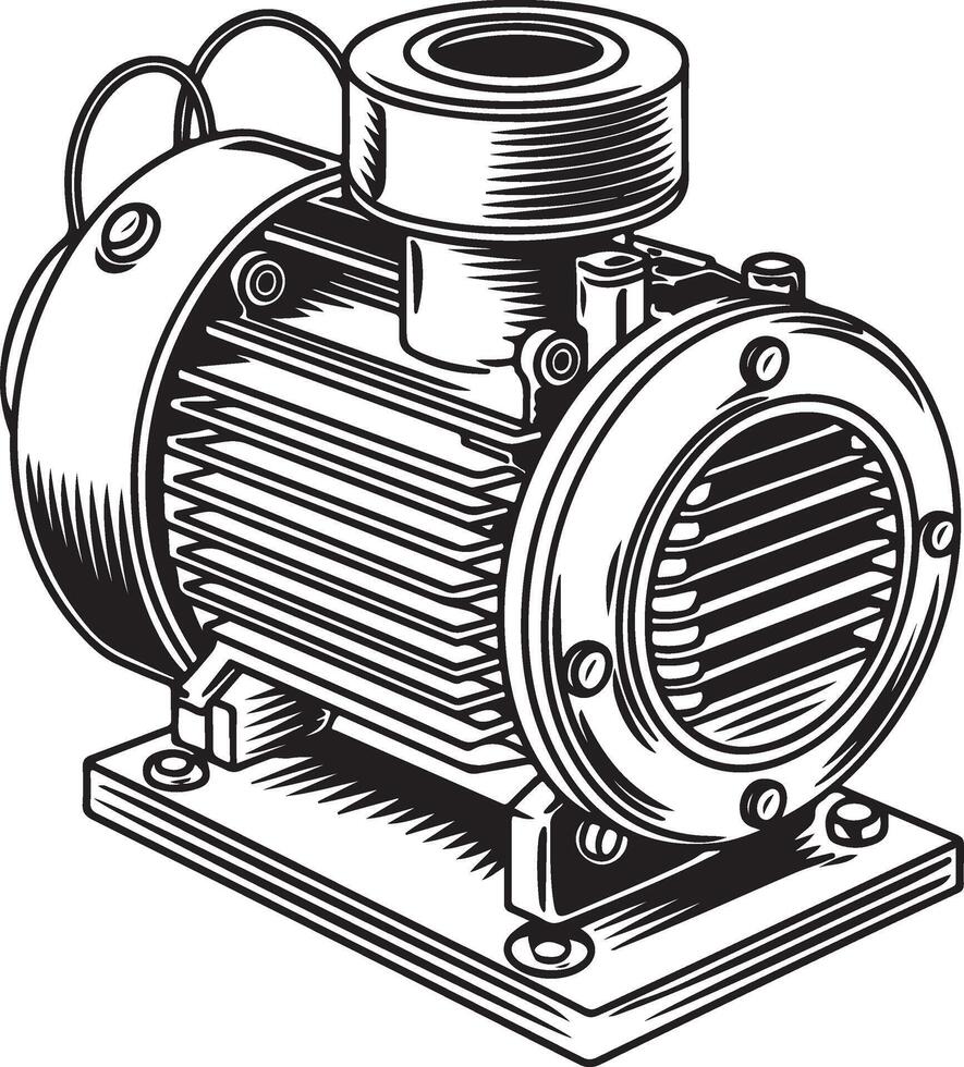 water pump motor vector