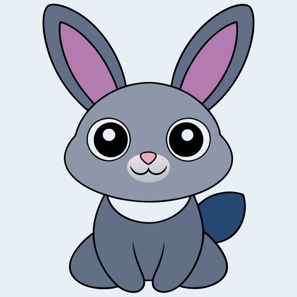 A cartoon bunny with big eyes and a big nose vector