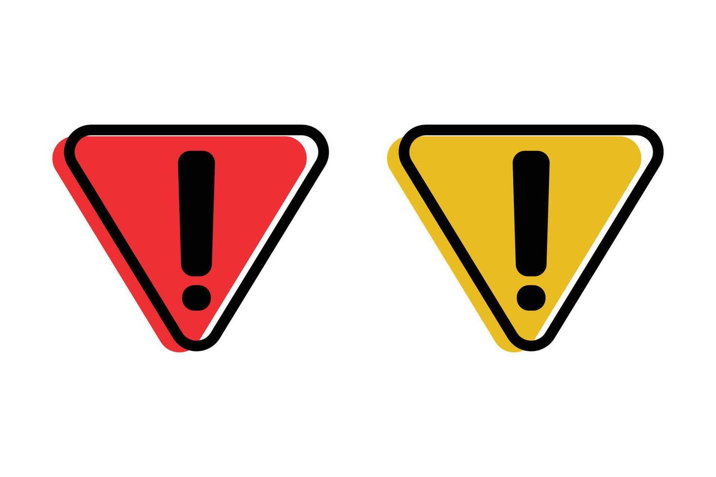 Exclamation points caution alerts danger signals attention markers and warning icons vector