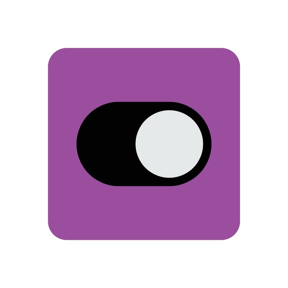 Abstract colorful flat icon design for toggle switcher mobile application vector