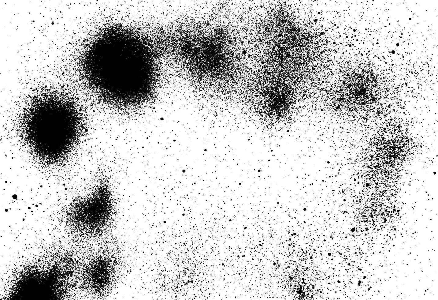 Abstract paint spray, fine particles and grunge dust texture for design elements. Dark rough black texture vector