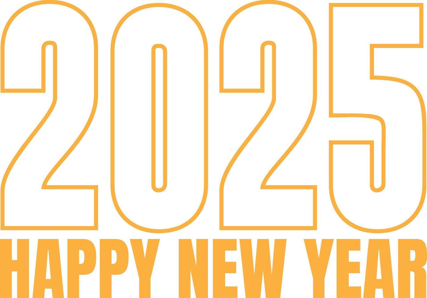 a happy new year 2020 with orange text vector