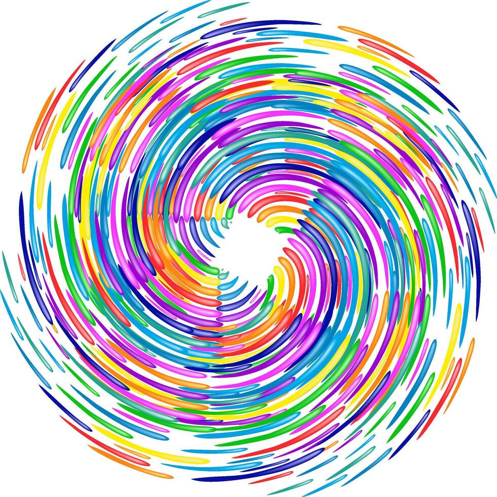 Colorful spiral, swirl, twirl element. Helix, volute and vortex icon vector