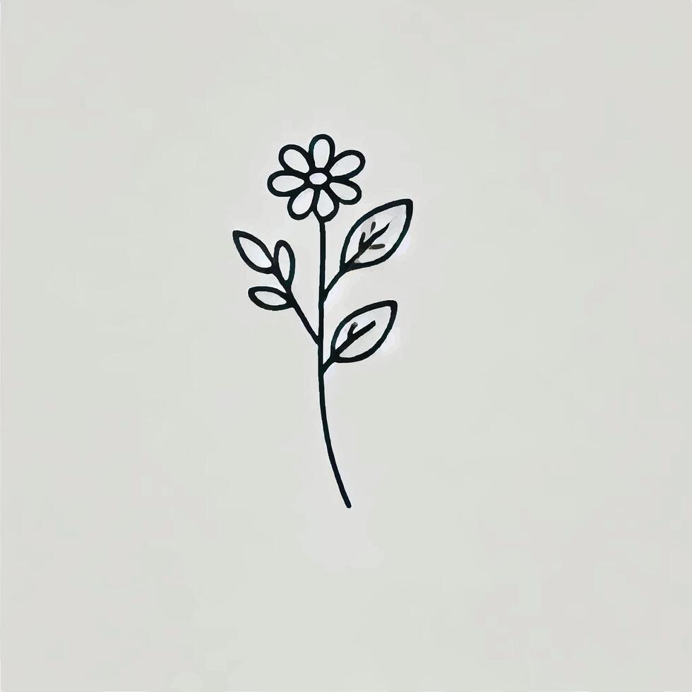 A flower is drawn on a white background vector