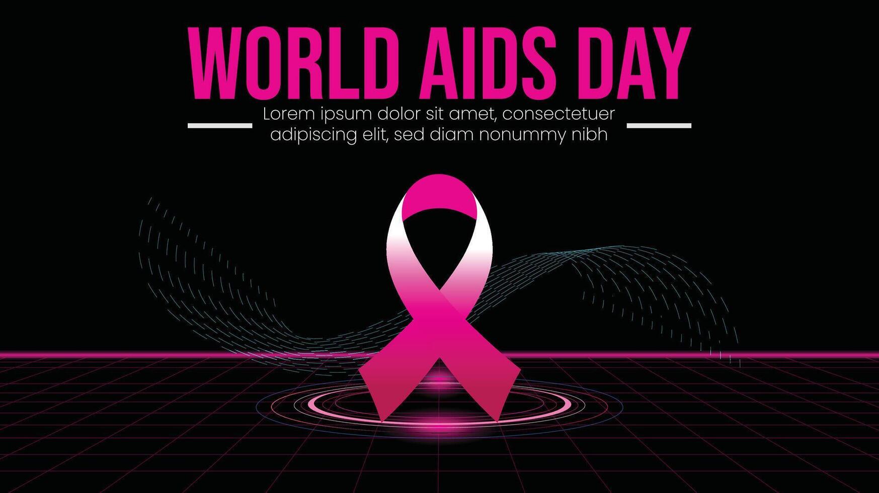 The Impact of World Aids Day on Global Health design templet poster banner vector