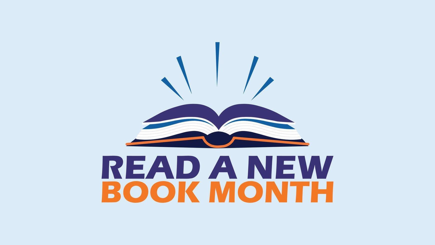 Read a new book month, Start to read vector
