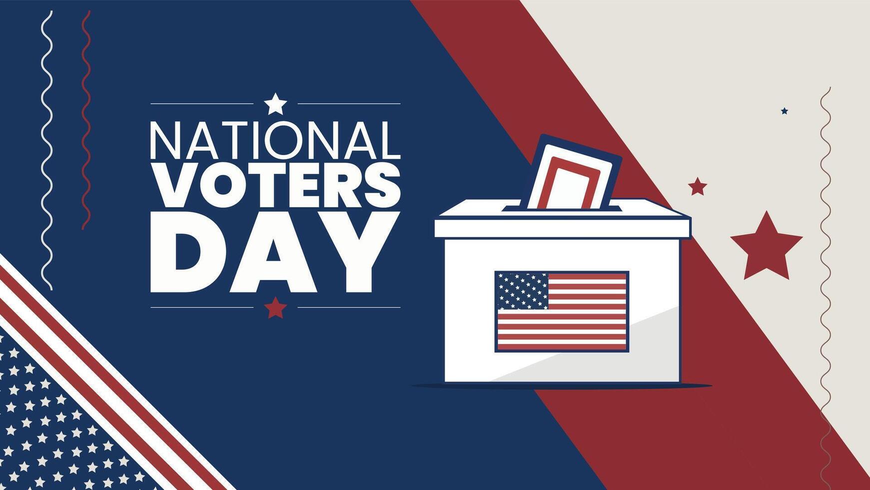 National voters day is celebrated on the fourth of july vector