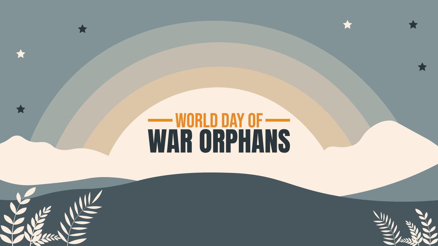 Creative Template Design for World War Orphans Day. Welfare Campaign for World War Orphans Day. vector