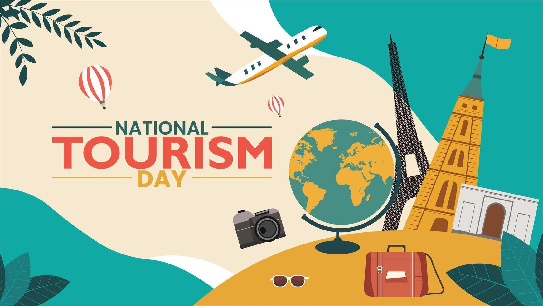 National tourism day vector