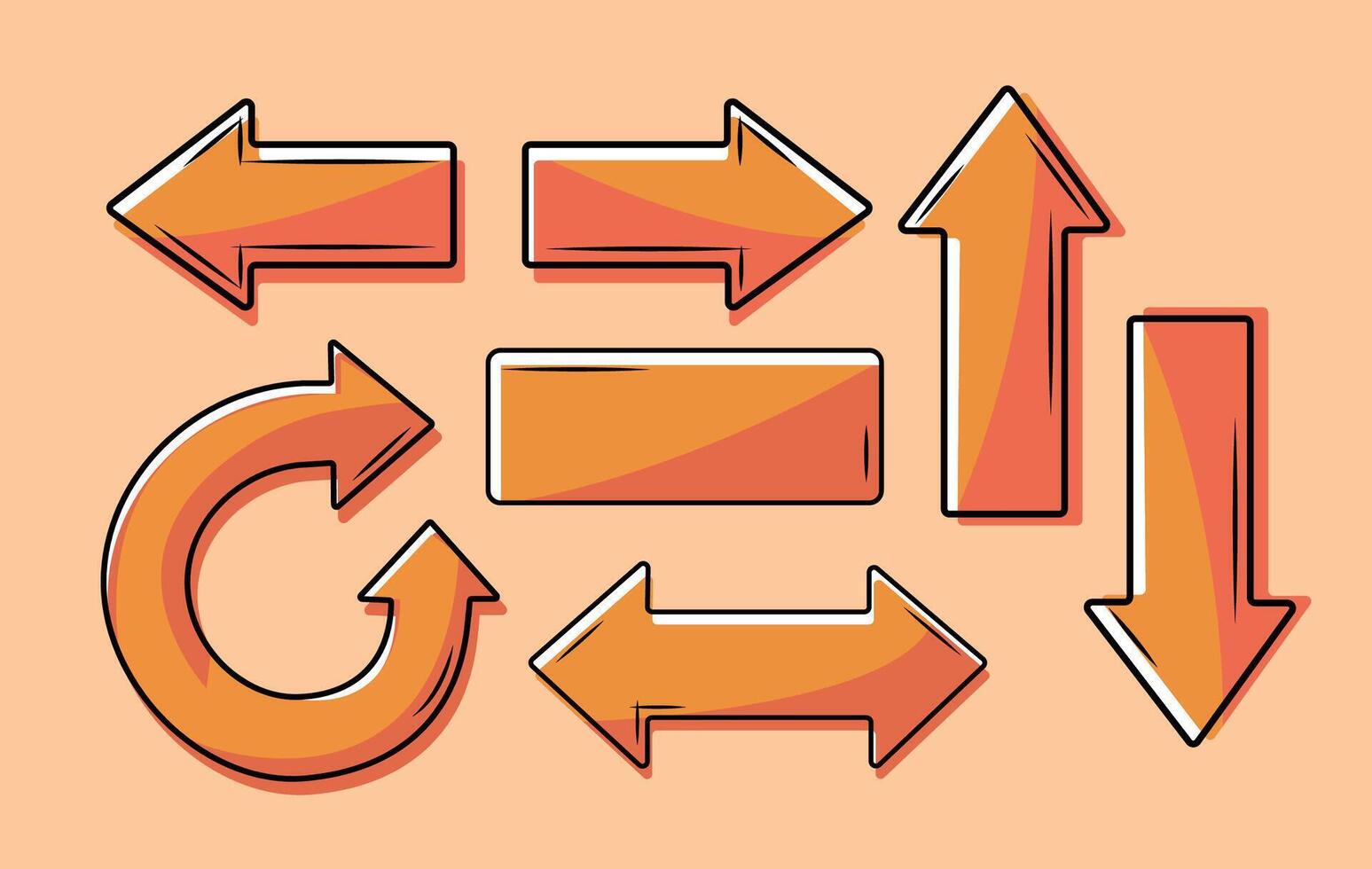 Set of Arrow Signs Illustration vector