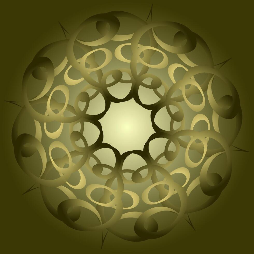 Round abstract pattern on a beige background vector