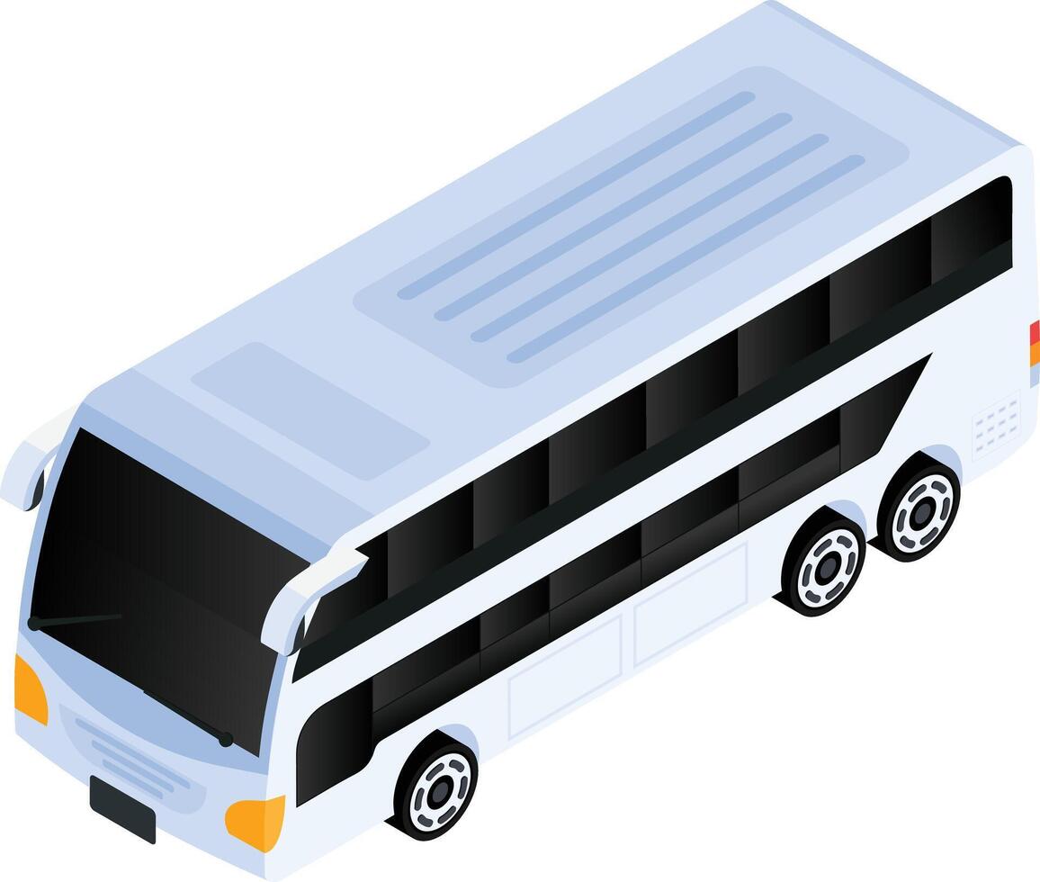 Isometric Double-Decker Bus Icon vector