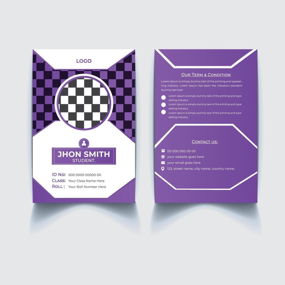 Student id card Template vector