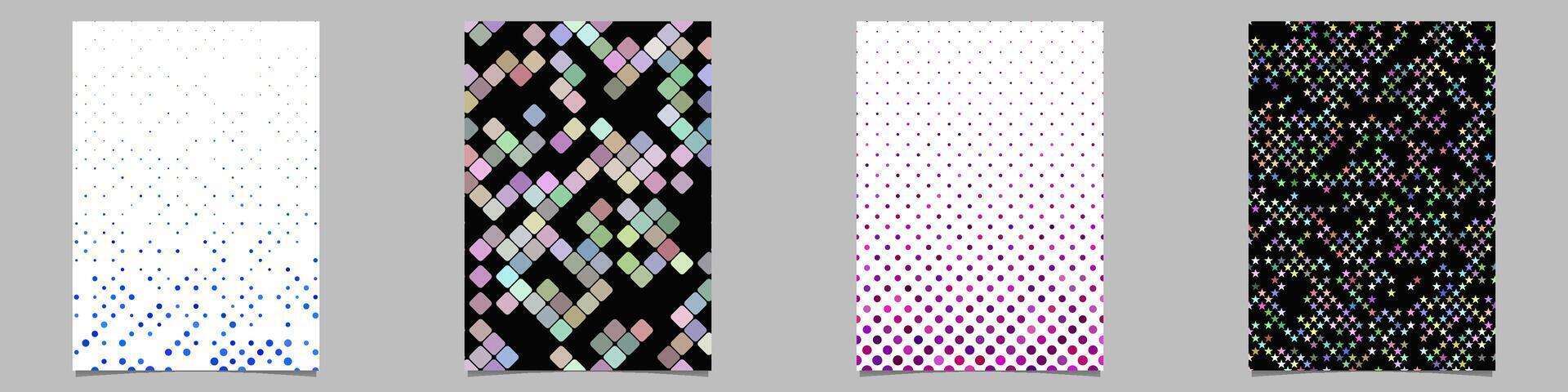 Abstract geometrical brochure background collection vector