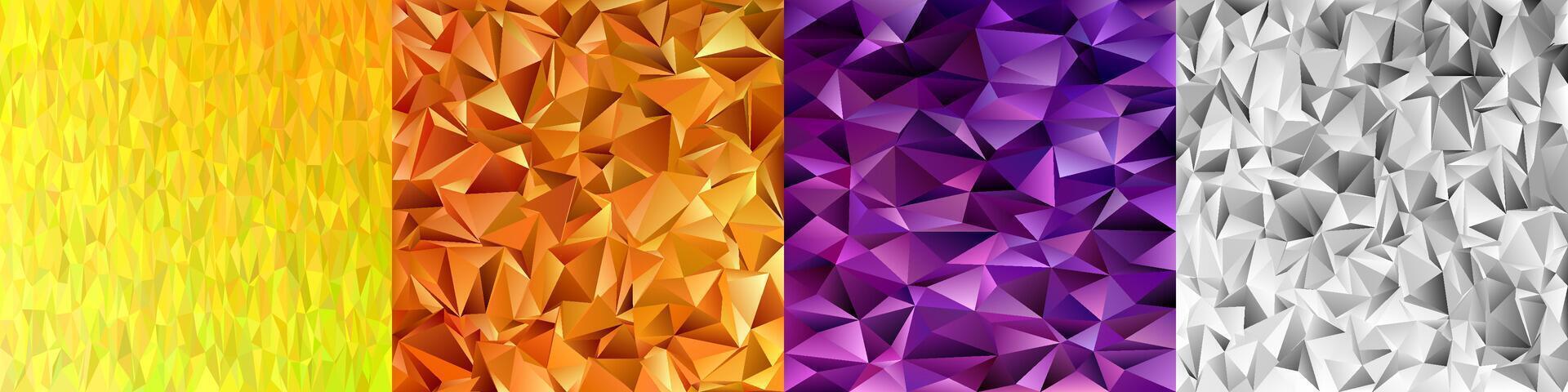 Abstract triangle polygon background collection vector