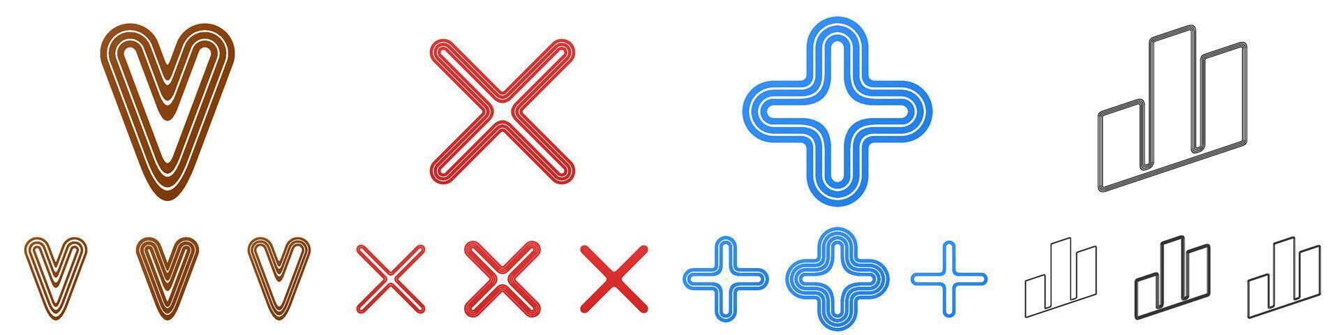 Line logo design collection vector