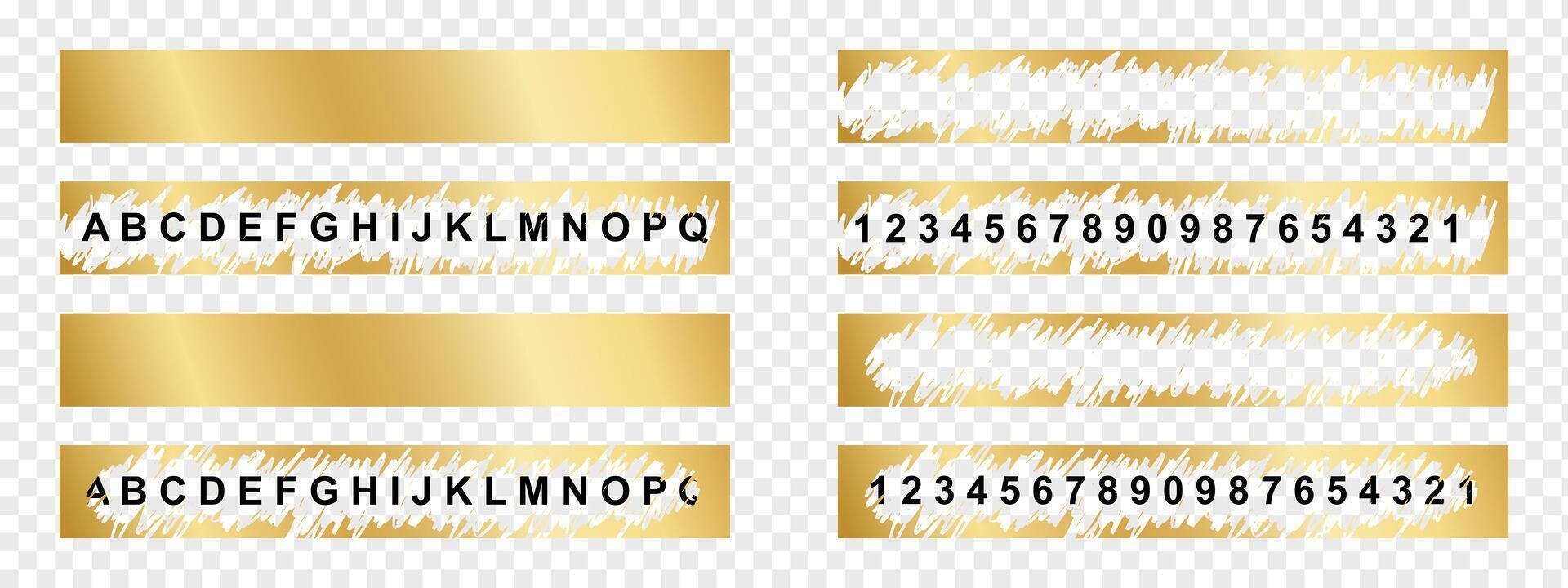 Set of golden scratch card whole and scraped textures. Collection of lotto winner, money prize, promo code, gift scratchcards templates. illustration vector