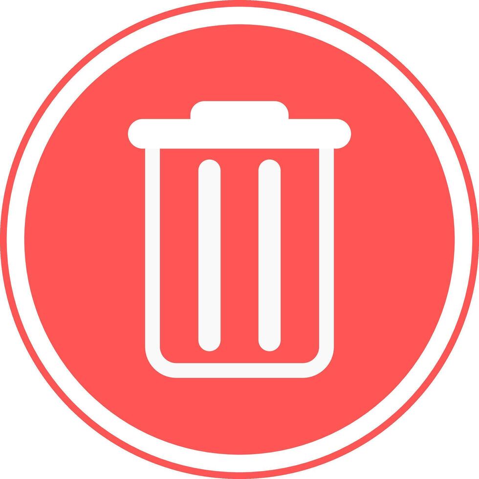 Trash can icon, delete button. vector