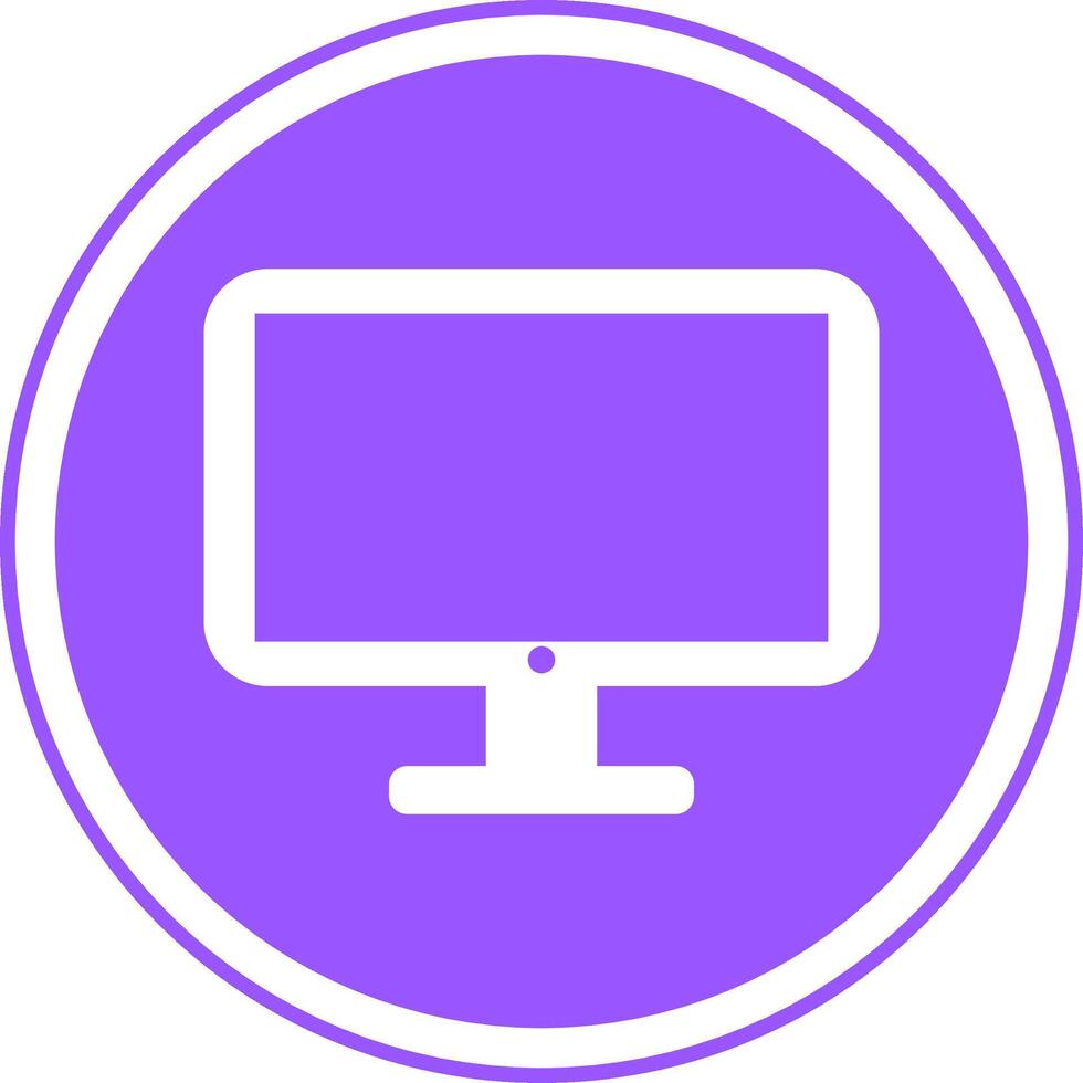 computadora icono, icono con computadora monitor. vector