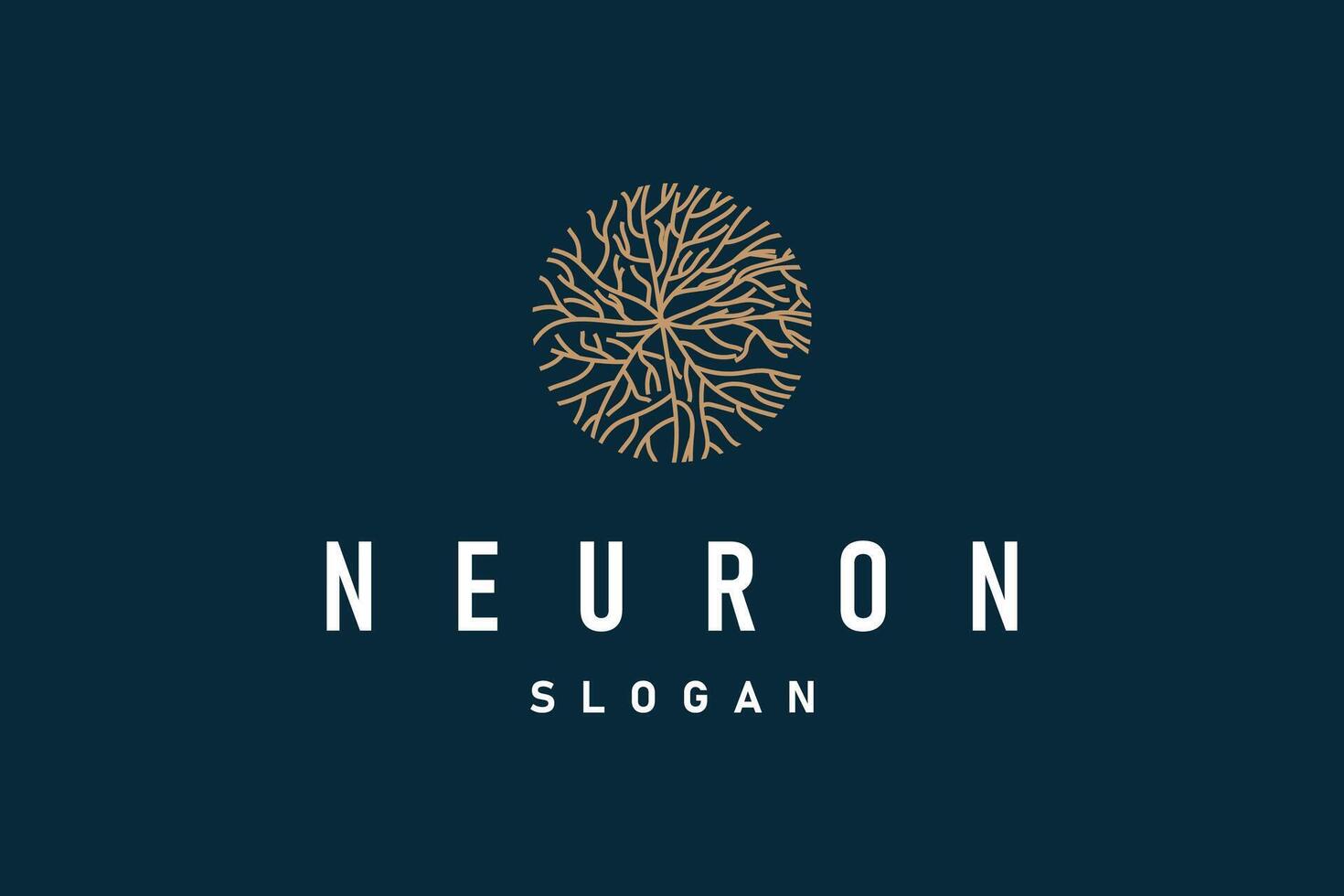 Neuron Logo Neuron Abstract Molecule Design Template vector