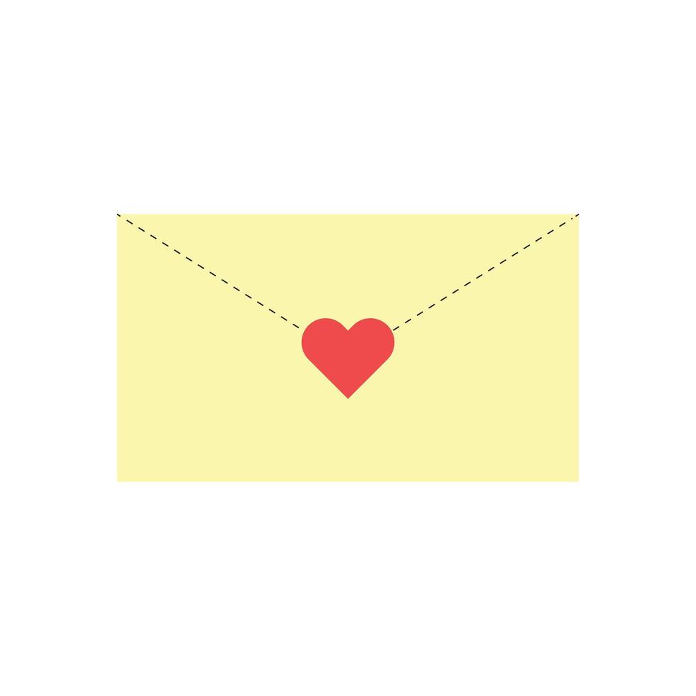 Illustration envelope love with blank background vector