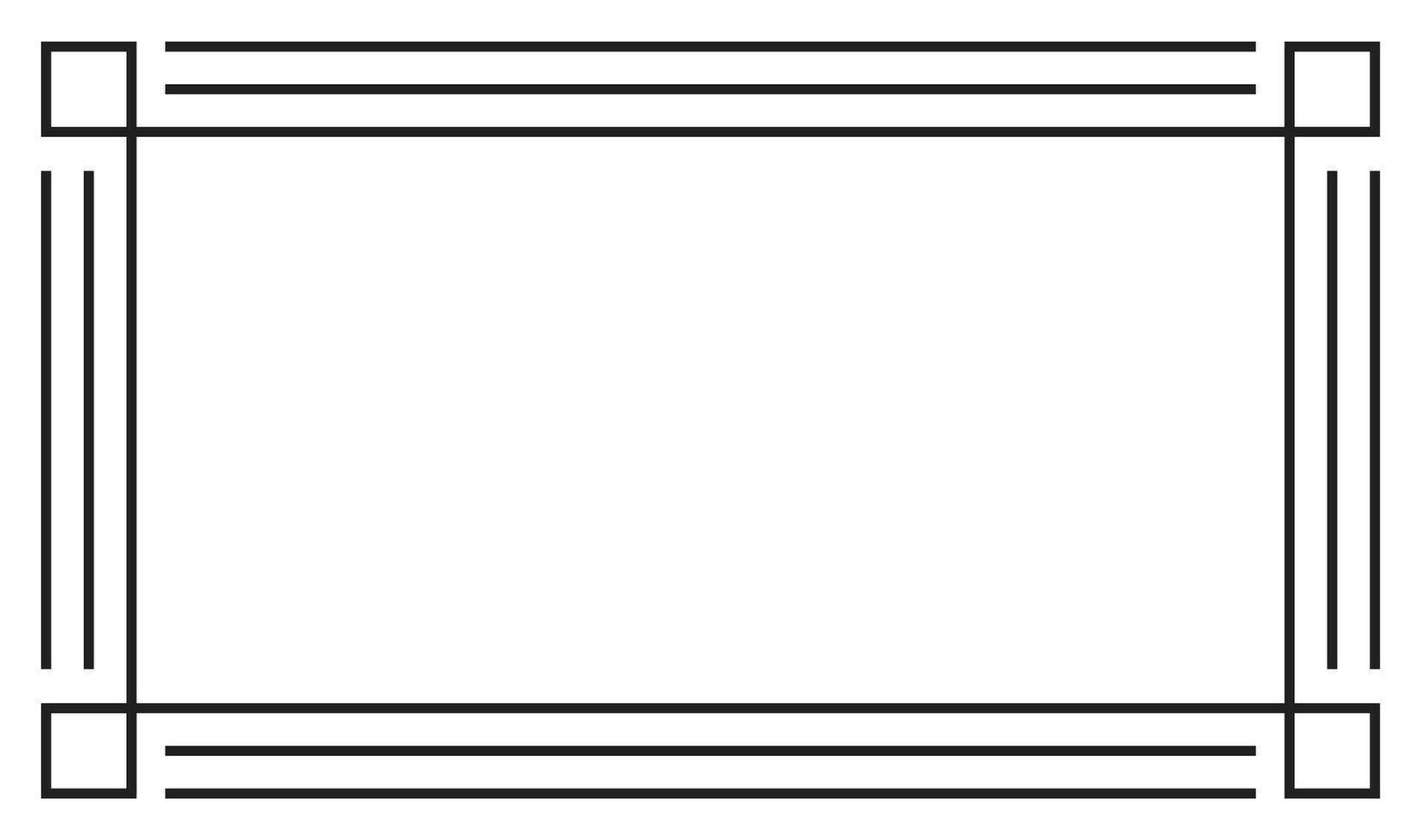 Frame greek line stroke with blank background vector