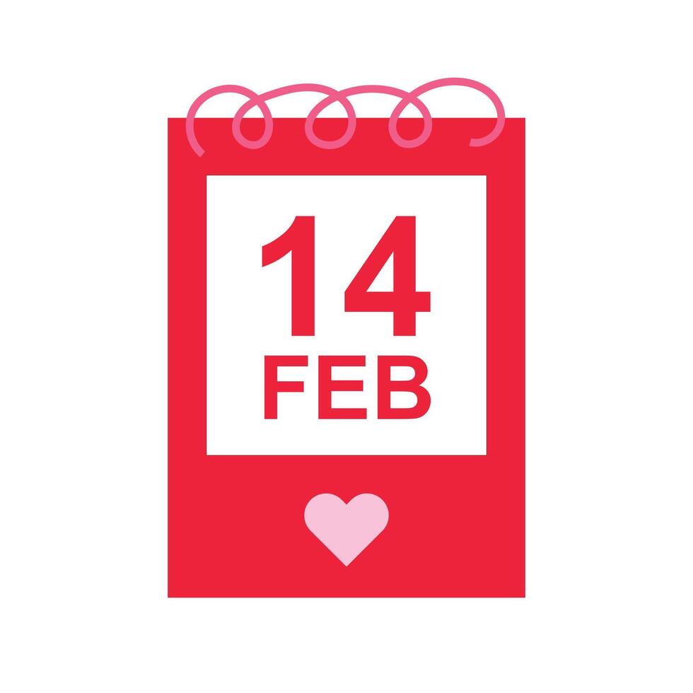 Icon calendar valentine unique design with blank background vector