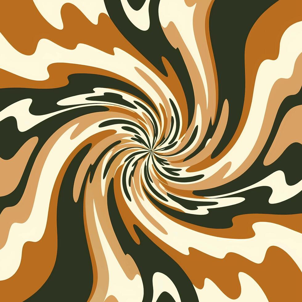 Minimal Abstract with spirals in retro style vector