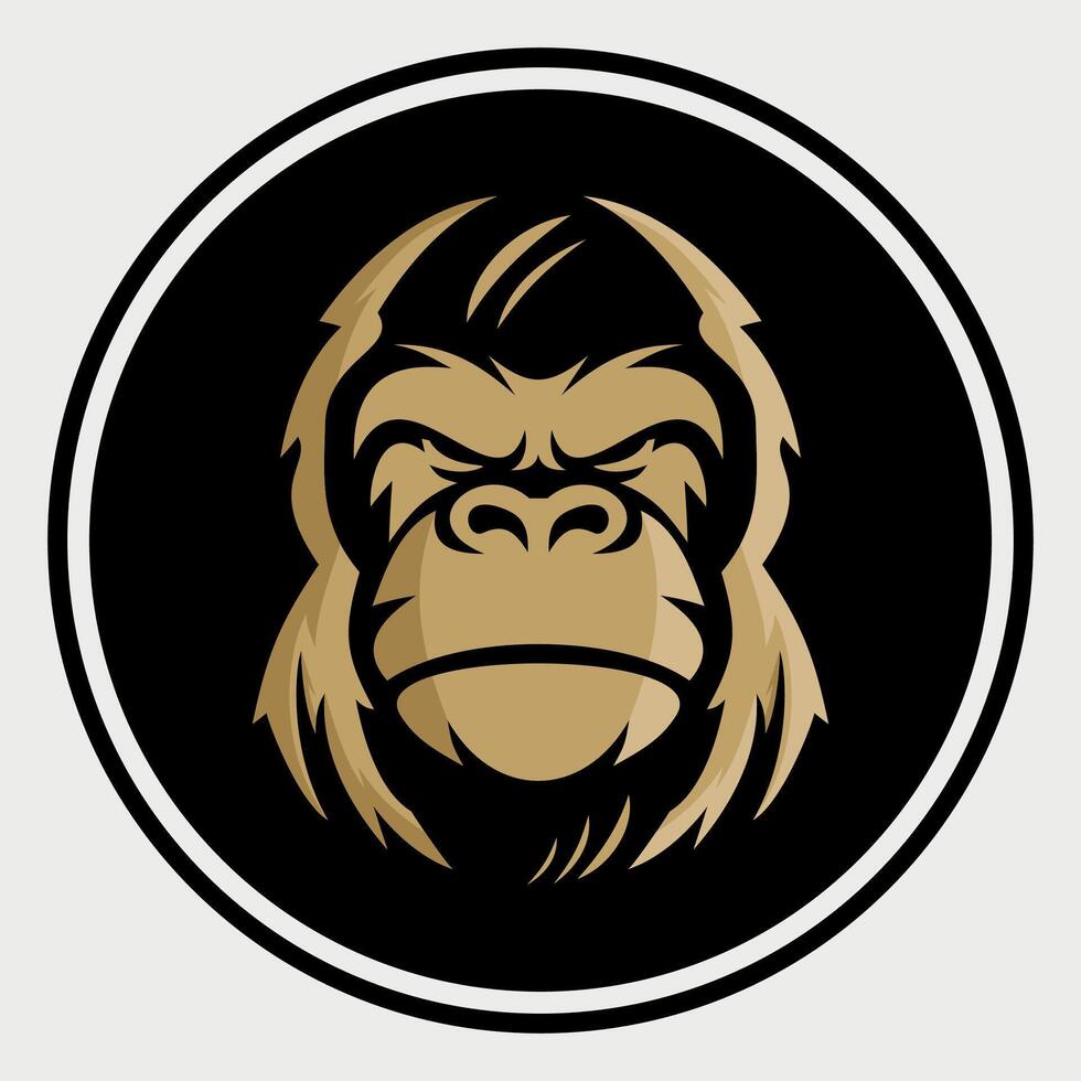 monkey face icon, monkey isolated on white background vector