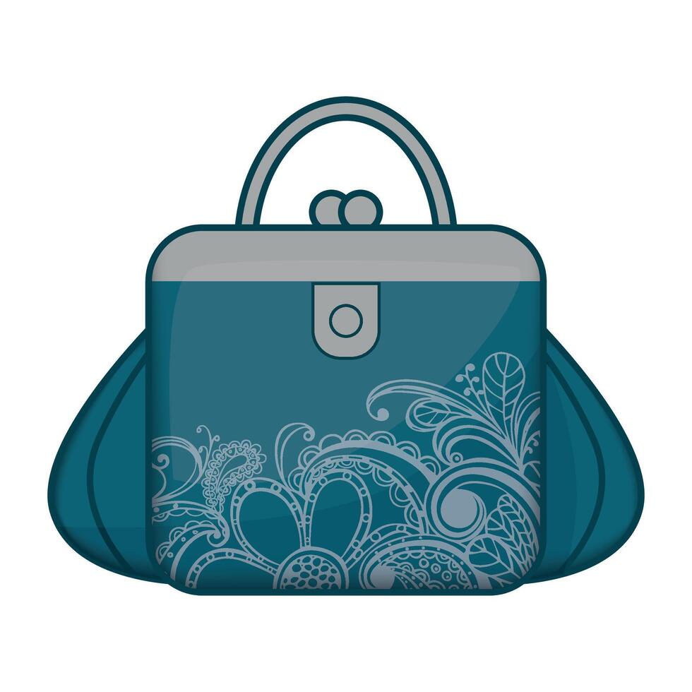 colored icon of bag, handbag, briefcase, backpack isolated on white background vector
