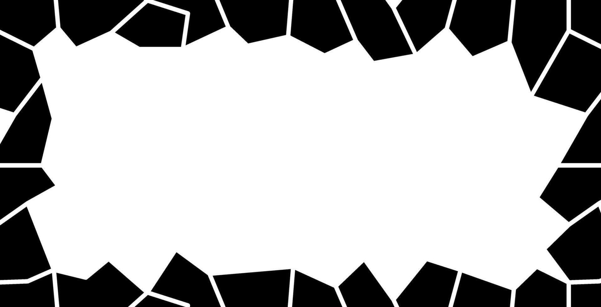 silhouette rock mosaic frame with copy space for text or design vector