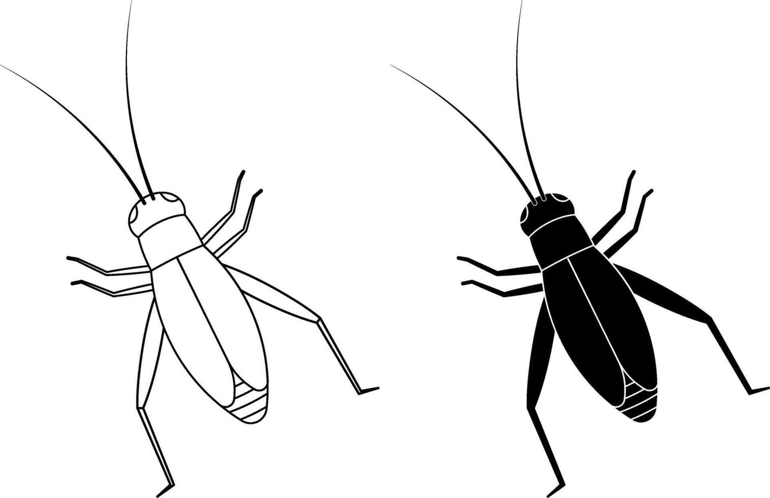 top wiew true crickets icon set vector