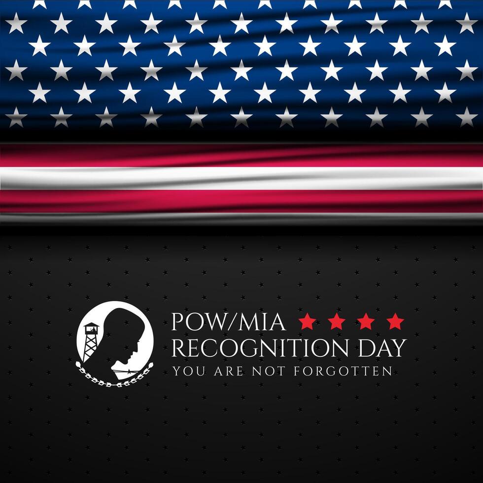 National POW MIA Recognition Day Design Background Illustration vector