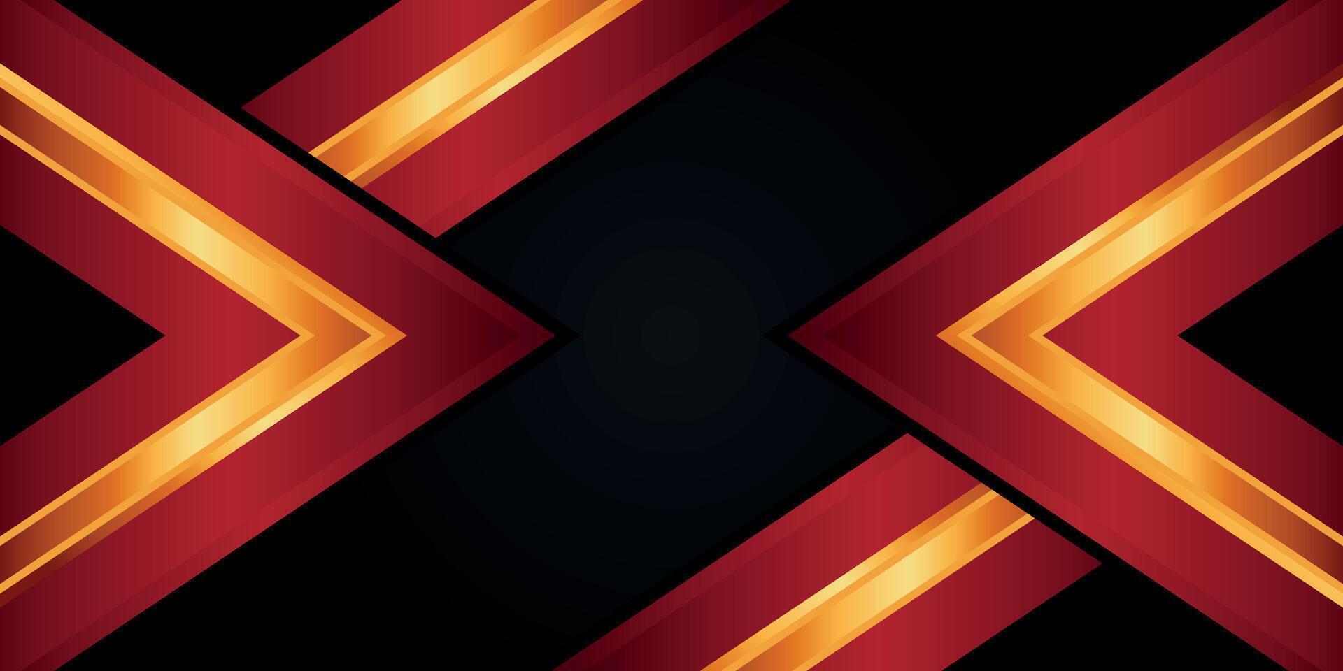 Red and black luxury background with texture with gold lines vector
