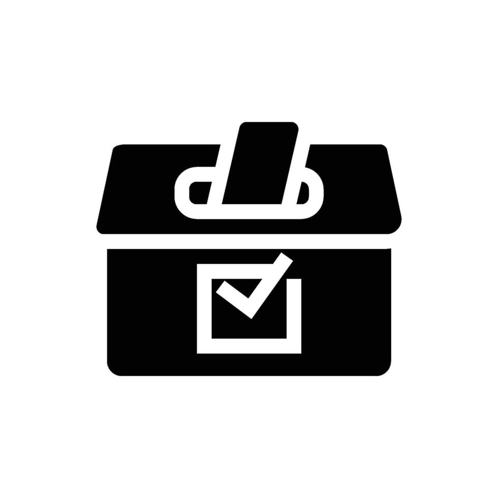 ballot box icon line vector