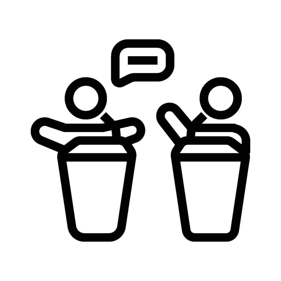debate icon line vector