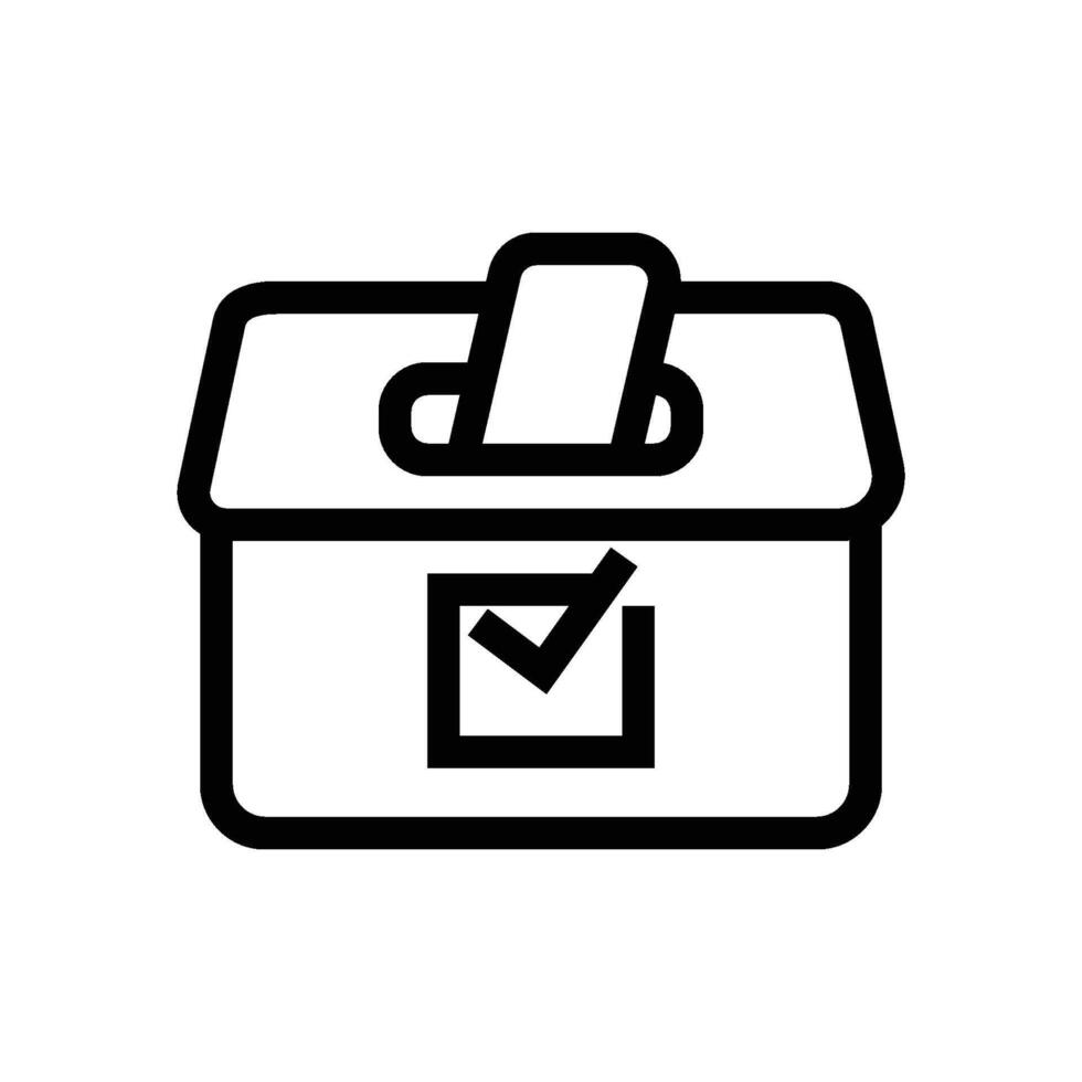 ballot box icon line vector
