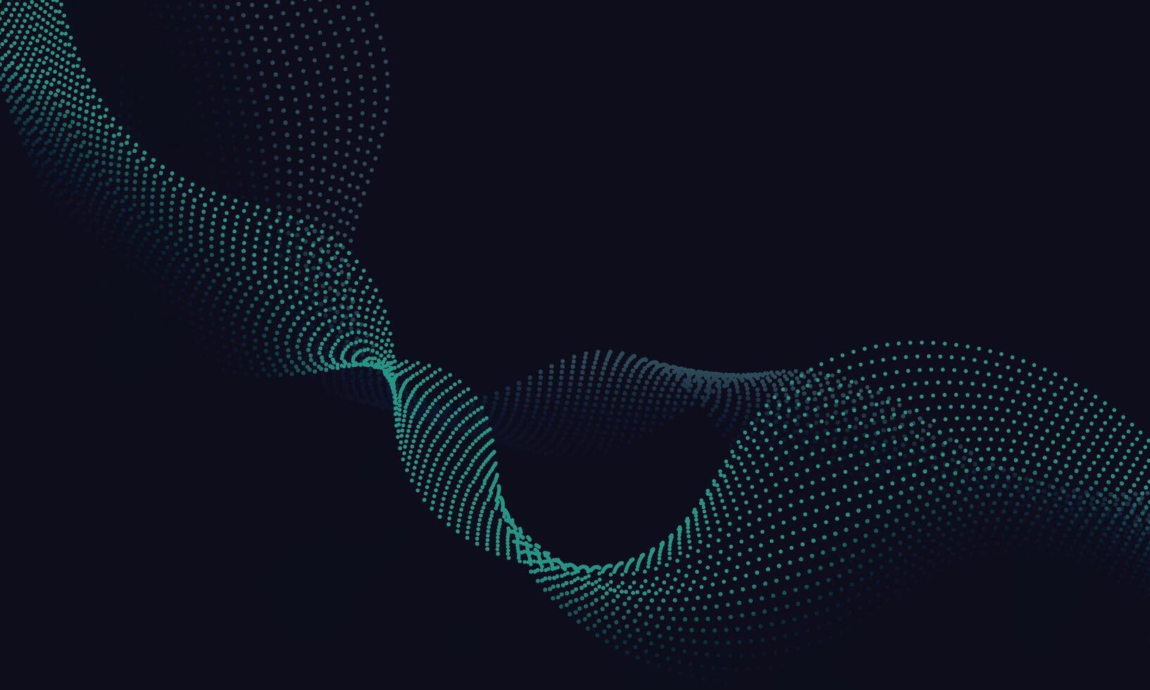 Particles dots wave line background. vector