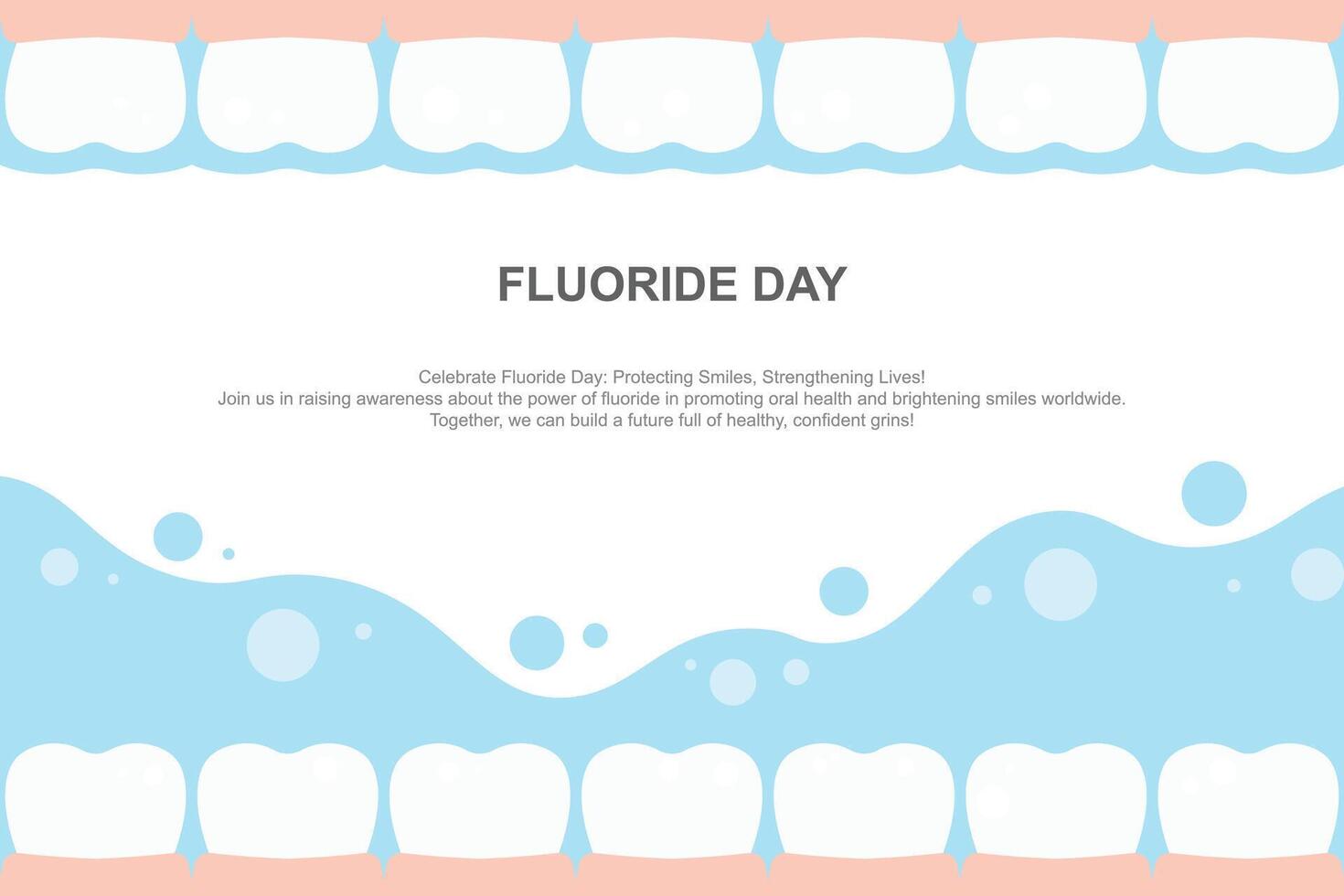 Fluoride Day background. vector
