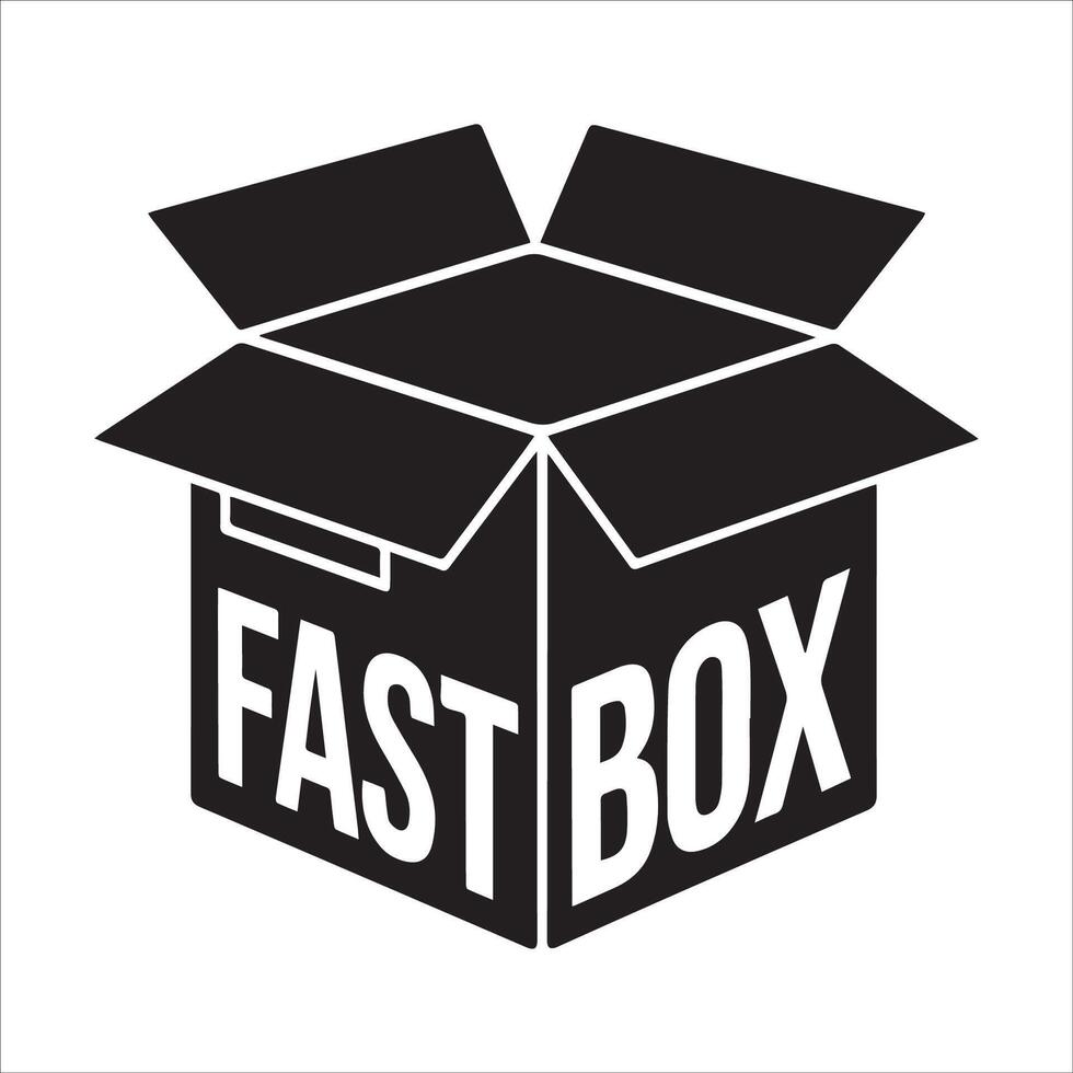 An open cardboard box labeled FURNITURE MOVING, with a checkmark symbol next to it, representing a task marked as done. vector