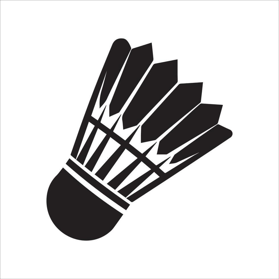 Badminton Essentials in a Sleek Silhouette Style on a White Background vector