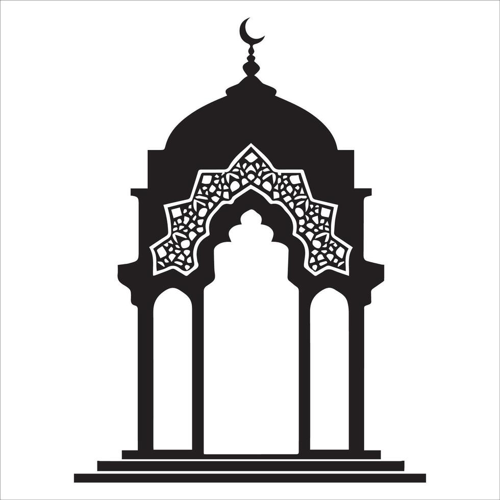 Clean and Modern Mosque Art for Ramadan Kareem vector