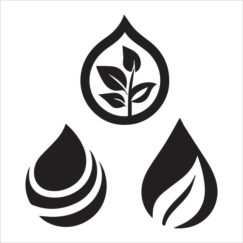 Nature Leaf Icon in Silhouette Style vector