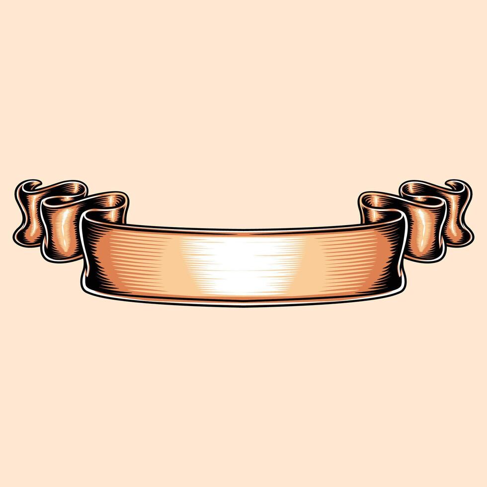 Ribbon Banner for T-shirt design vector