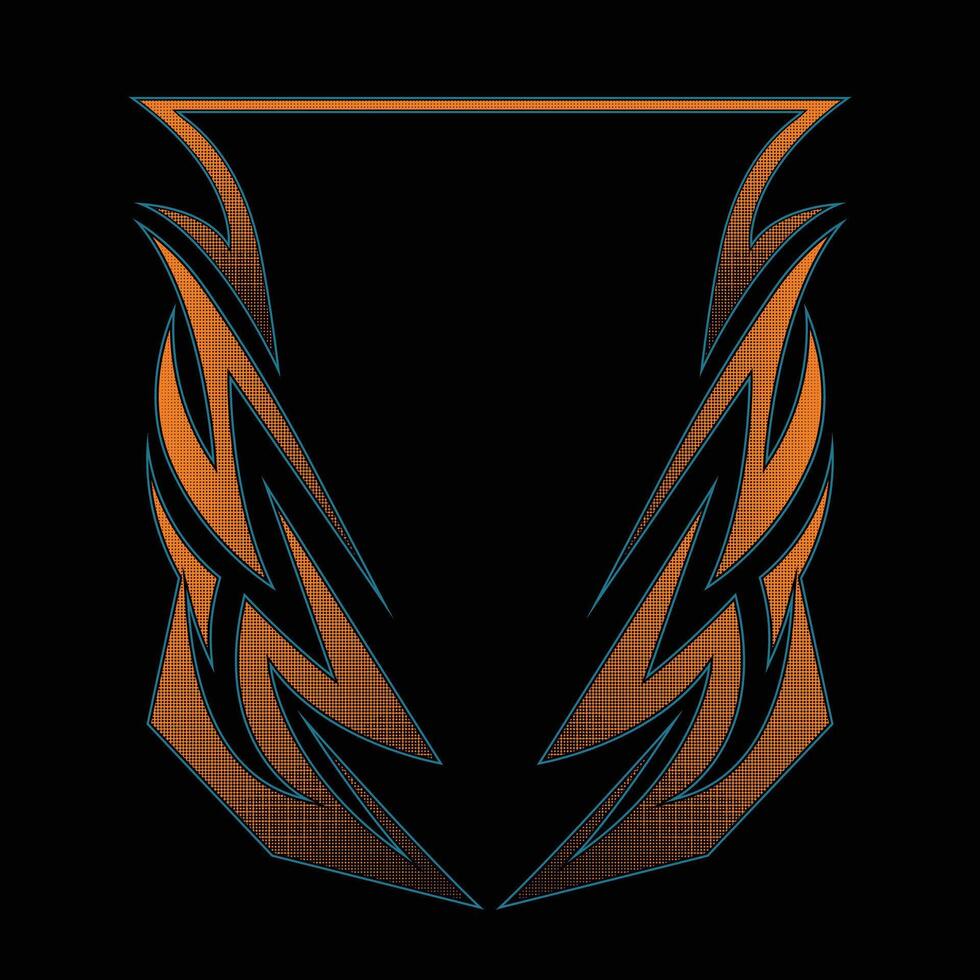 Tribal Halftone for tshirt design vector