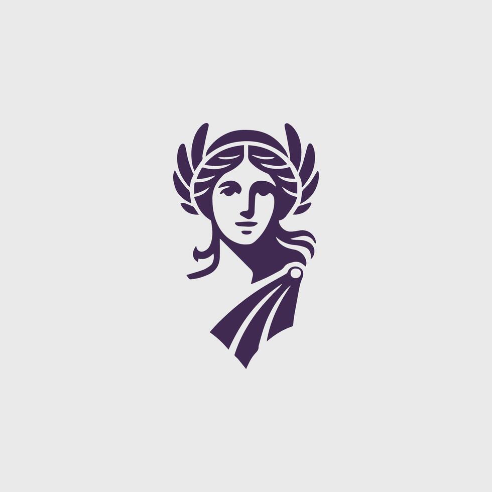 Roman goddess logo vector